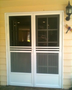 French swinging screen door set