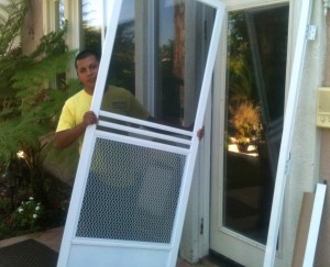 swinging screen door installation