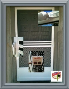 Swinging screen door