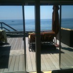 white sliding screen double doors