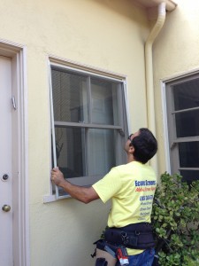 malibu tan color window screen job