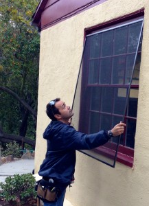 window screen installations on the spot